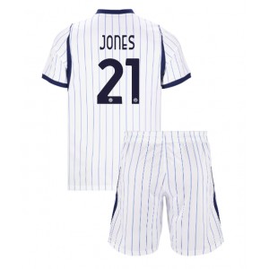 Inter Milan Curtis Jones #21 Jalkapallovaatteet Lasten Vieraspeliasu 2026-27 Lyhythihainen (+ Lyhyet housut)